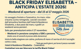 BLACK FRIDAY ELISABETTA – INAUGURA L’ESTATE 2026 CON NOI!