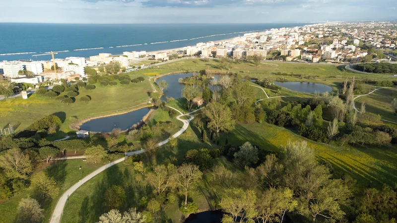 Panorama sul Parco di Levante a Cesenatico