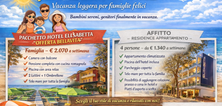 🌞 FERRAGOSTO BELLAVITA AL MARE Vacanze di famiglia all'Elisabetta