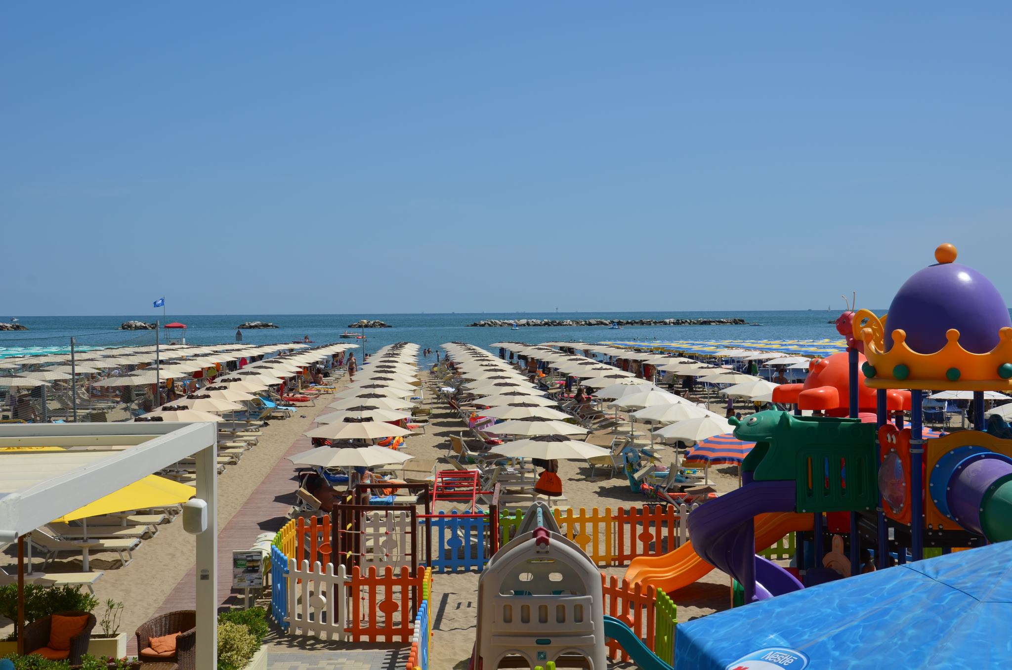 Il Bagno Roma di Cesenatico ha eccellenti recensioni da parte delle famiglie