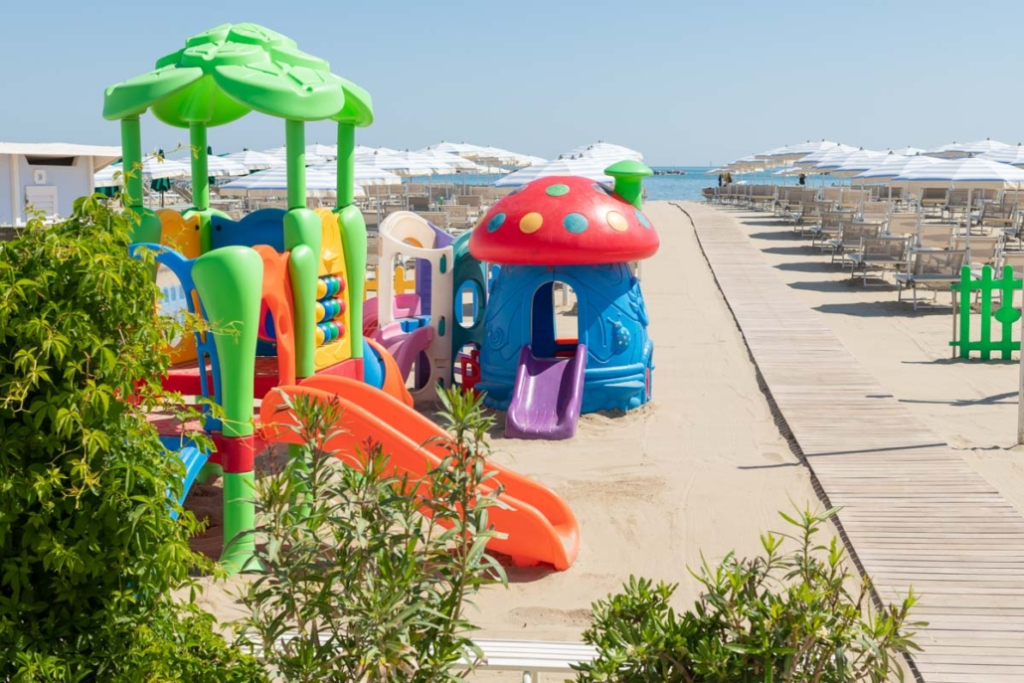 Bagno Fafin è una spiaggia di Cesenatico orientata alle famiglie con i bambini piccoli.
